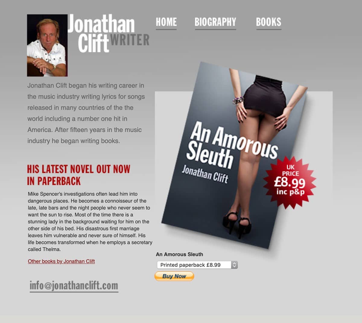 Author Web page example